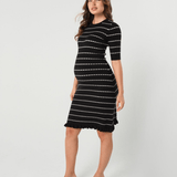 Louie Striped Knit Maternity & Nursing Dress