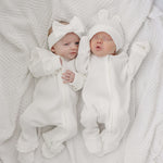 Luna + Luca Ruffle Waffle Set | White | Milk & Baby