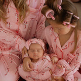 Pink Candy Cane | Bamboo Zip Pajamas