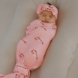 Pink Candy Cane | Bamboo Swaddle