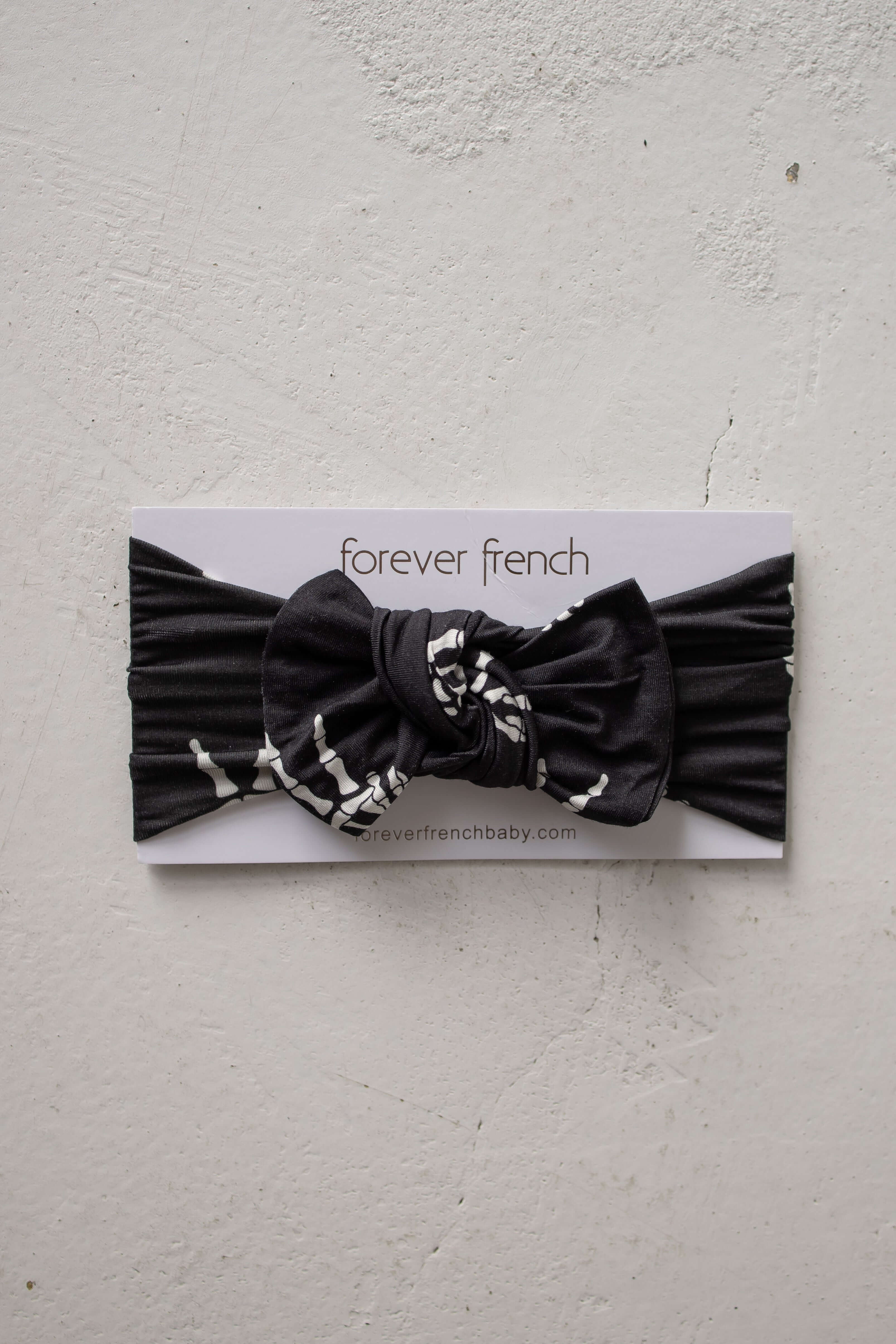 Midnight Skelly | Bamboo Head Wrap | Discover the Bamboo Head Wrap, crafted from silky-soft bamboo, perfect for babies and toddlers! Stylish and comfy for every occasion! | Milk & Baby