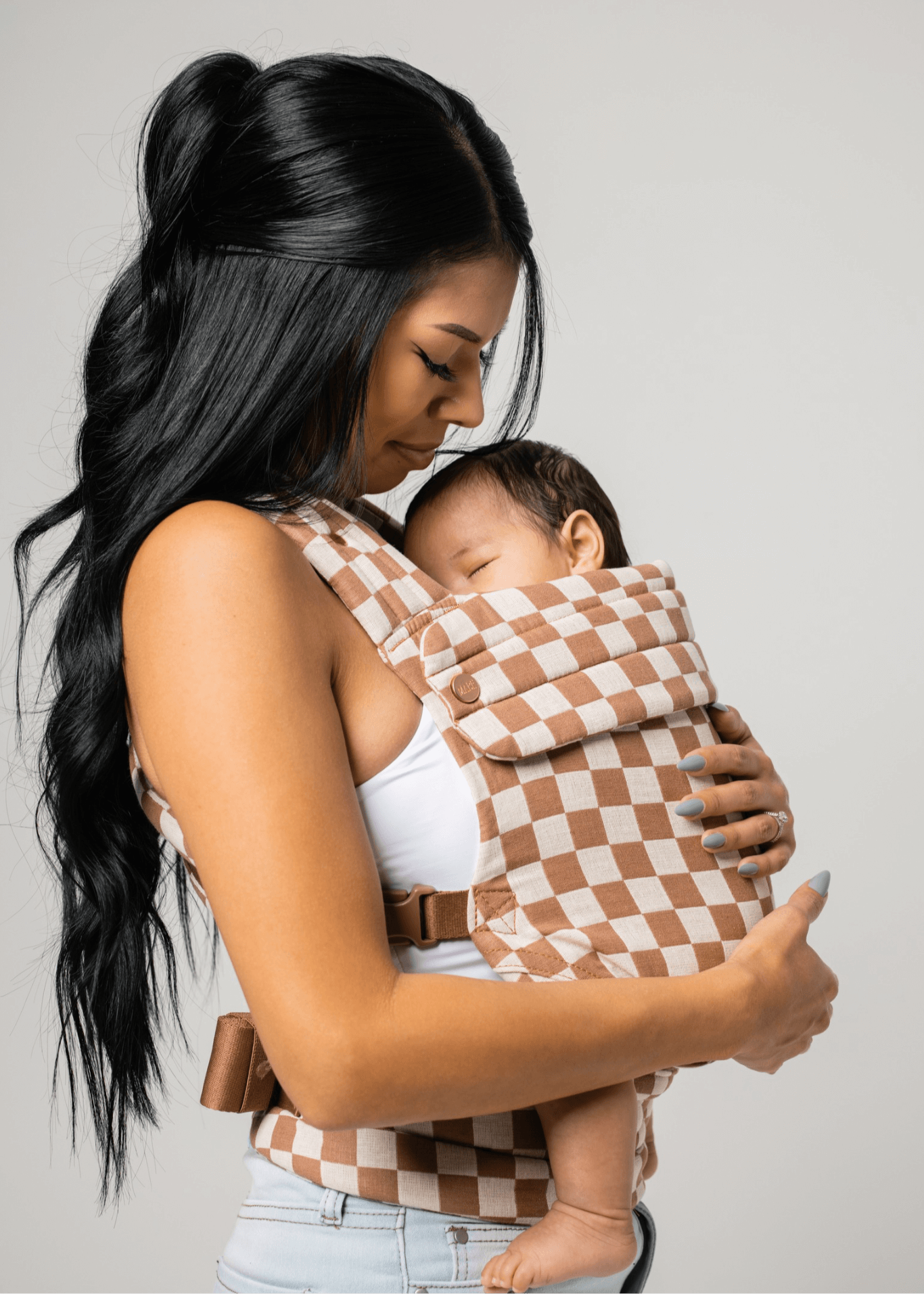 The Monarch Carrier - Mocha Check | Milk & Baby