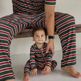 Holiday Stripe | Bamboo Zip Pajamas