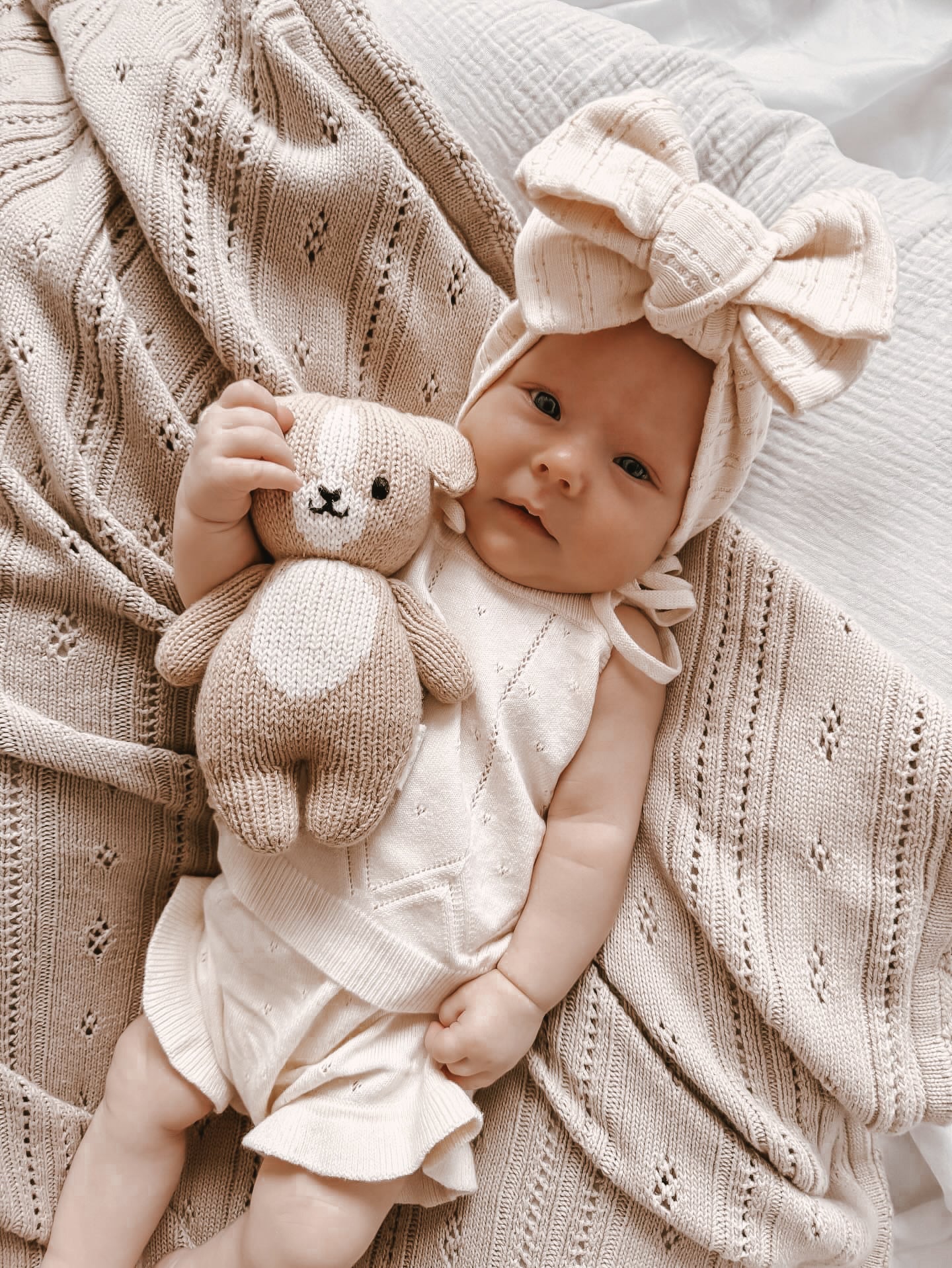 Luna + Luca Pointelle Summer Set - Cream | Milk & Baby