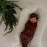 Christmas Plaid | Bamboo Swaddle