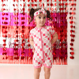 Dreamy Pink Checkers Dream Bow | Milk & Baby