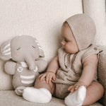 Luna + Luca Cable Knit Summer Romper - Heather Beige | Milk & Baby