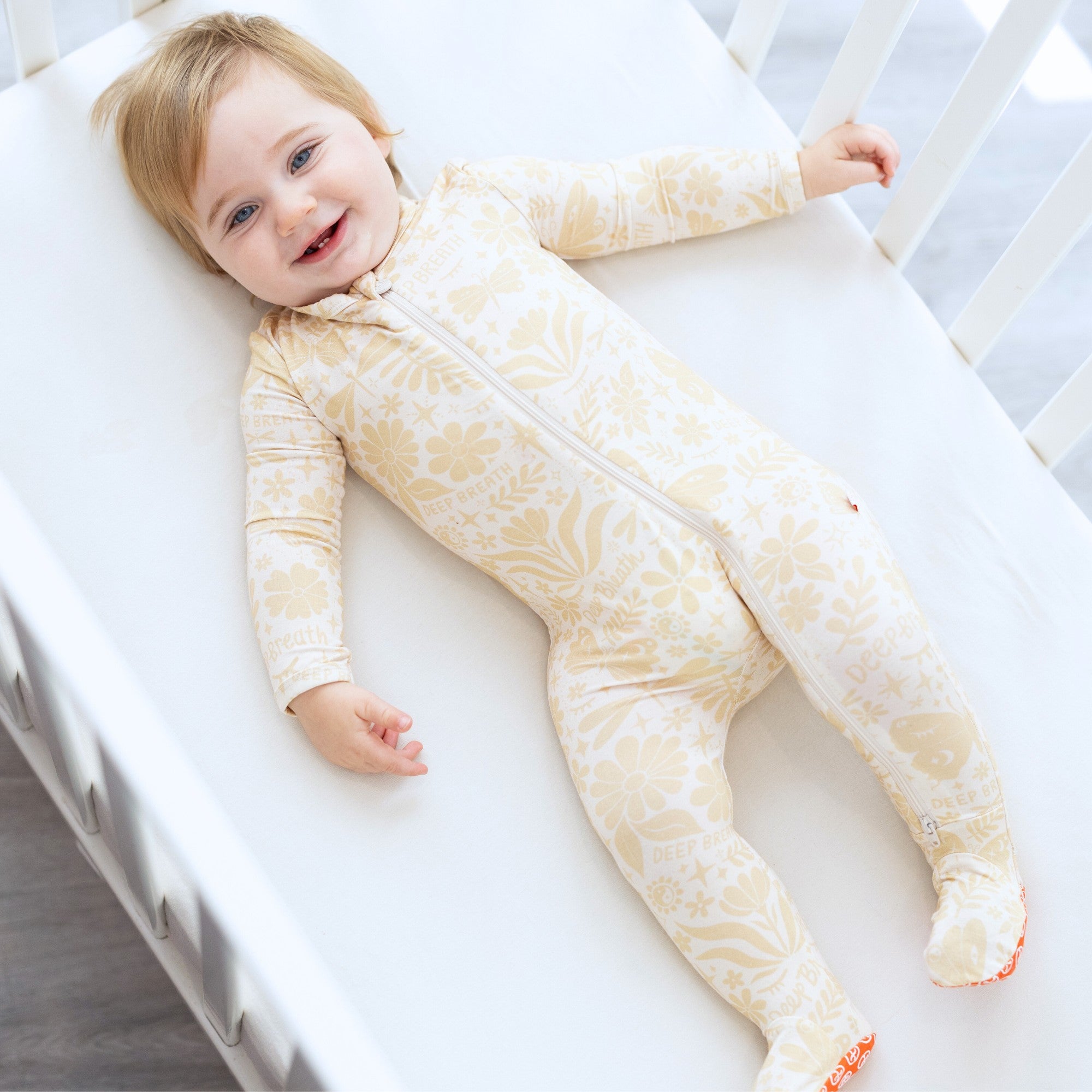 Om Baby (Beige) | "Deep Breath" | The Second-Skin Footie