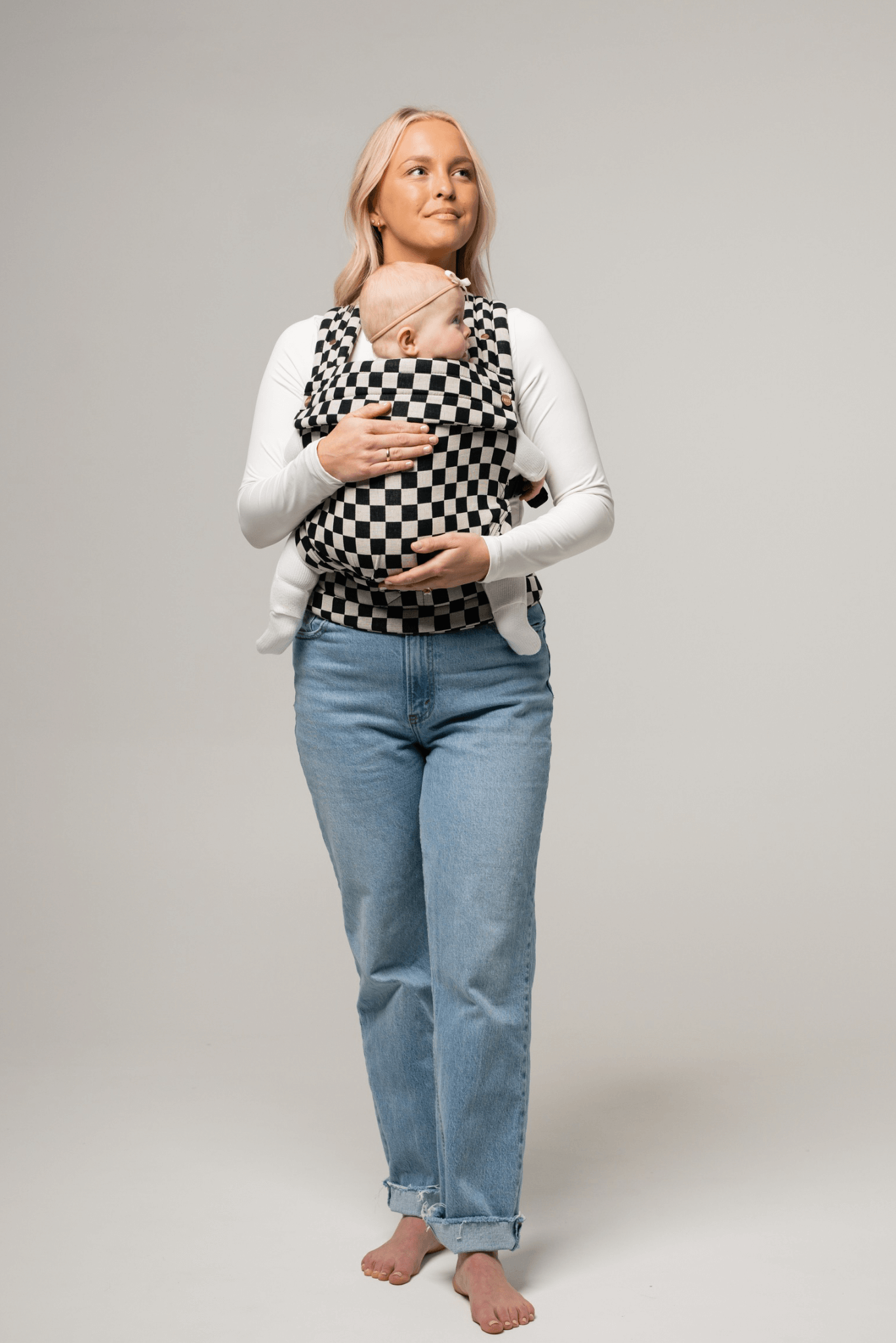 The Monarch Carrier - Ebony Check | Milk & Baby