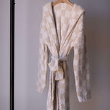 Cream Checkerboard | Adult Robe | Milk & Baby