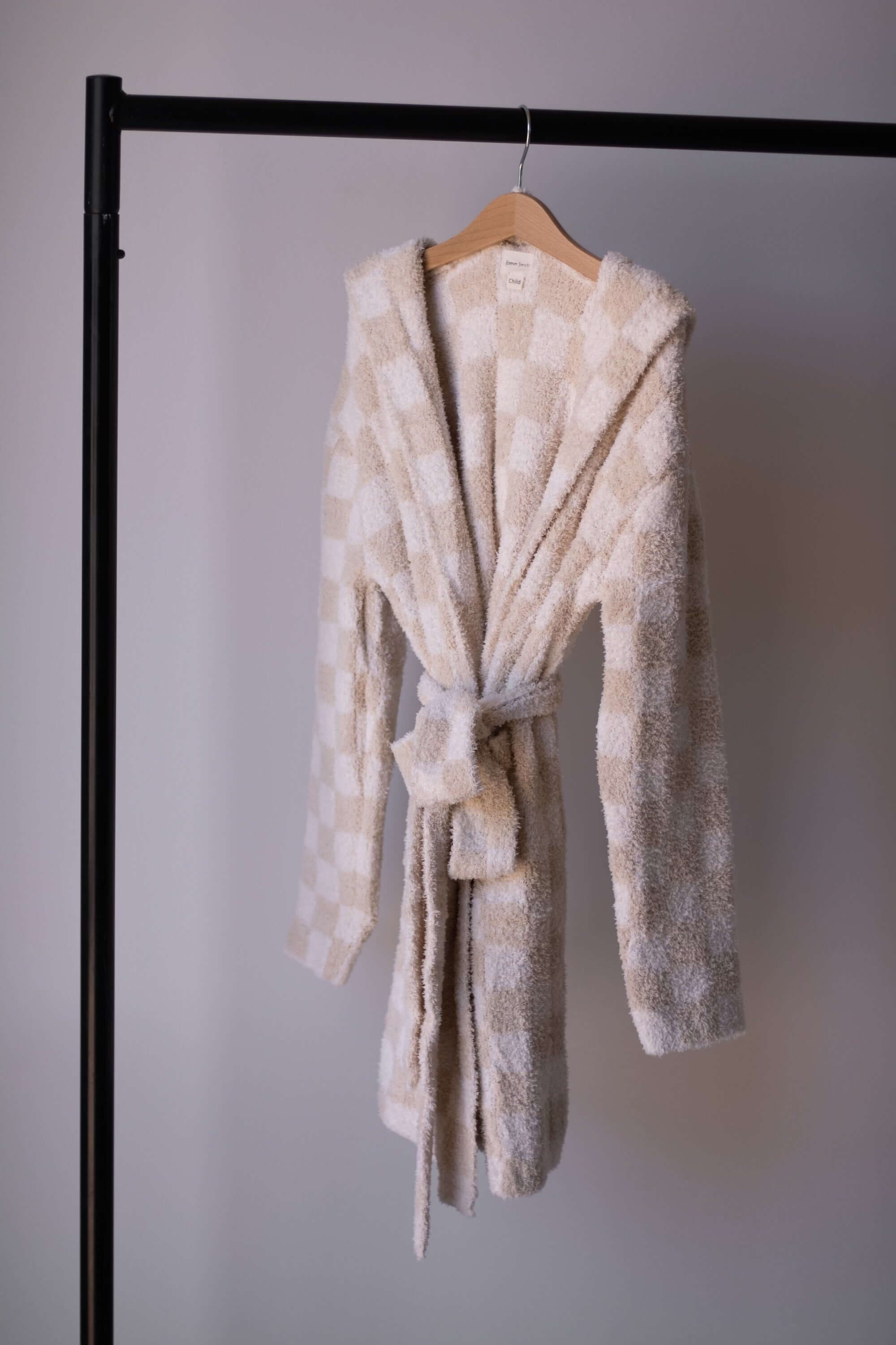 Cream Checkerboard | Adult Robe | Milk & Baby