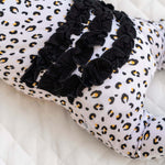 Allie Leopard Bamboo Ruffle Convertible Footie | Milk & Baby