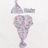 Bloom |Baby Gown and Hat Set with Headband