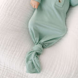 Emerson Knotted Baby Gown & Hat Set | Mint | Milk & Baby