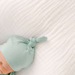 Emerson Knotted Baby Gown & Hat Set | Mint | Milk & Baby