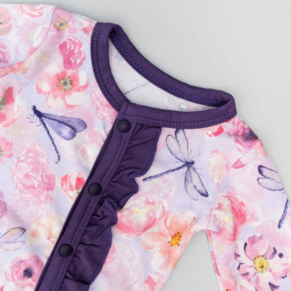Elmerial Bamboo Ruffle Convertible Footie | Milk & Baby