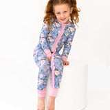 Lillian Floral Bamboo Ruffle Convertible Footie | Milk & Baby