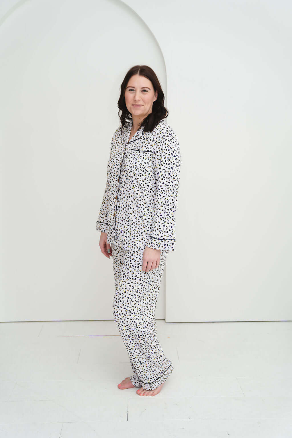 Allie Leopard Bamboo Women's Luxe Lounge Set | Milk & Baby
