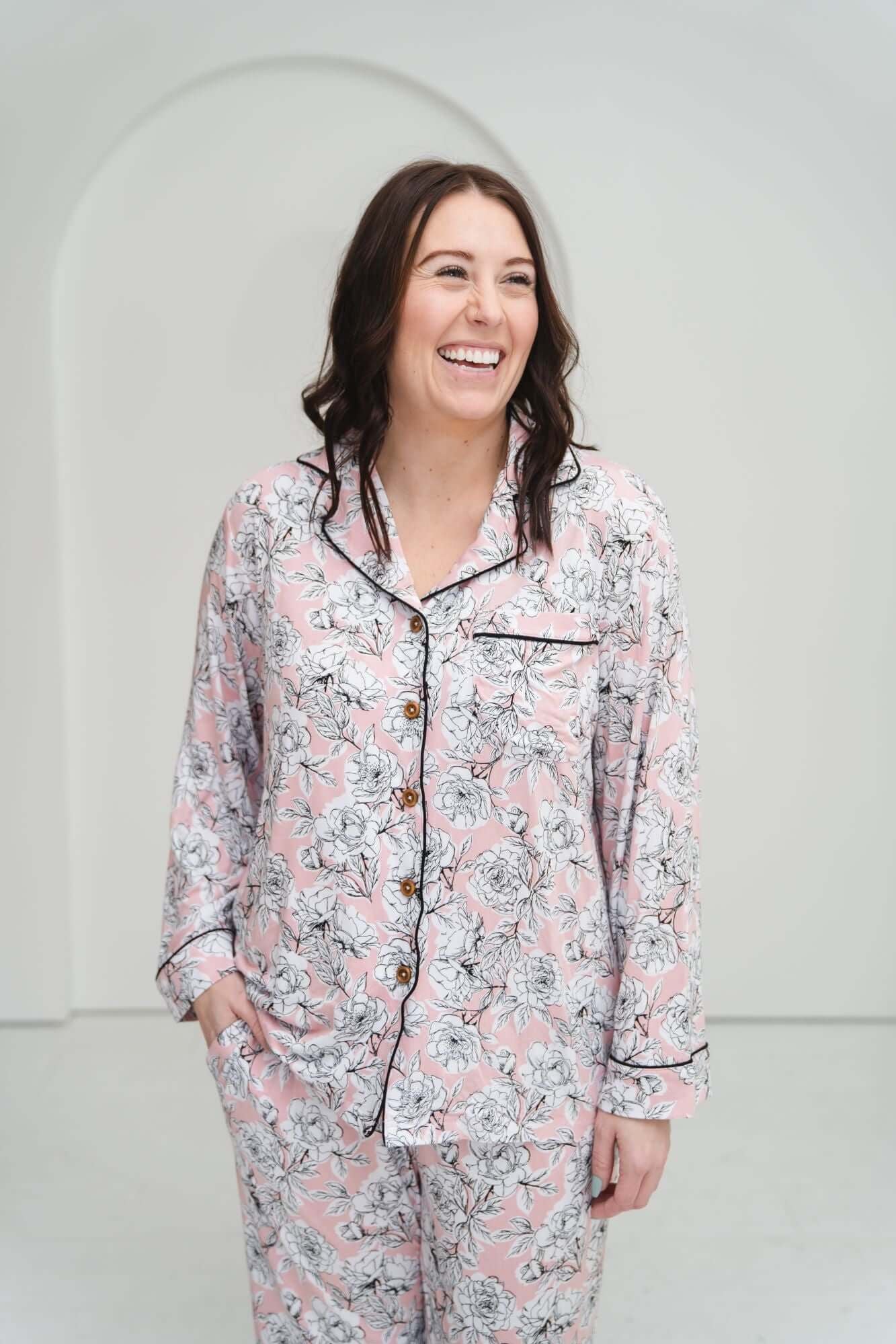 Allie Floral Bamboo Women's Luxe Lounge Set | Milk & Baby