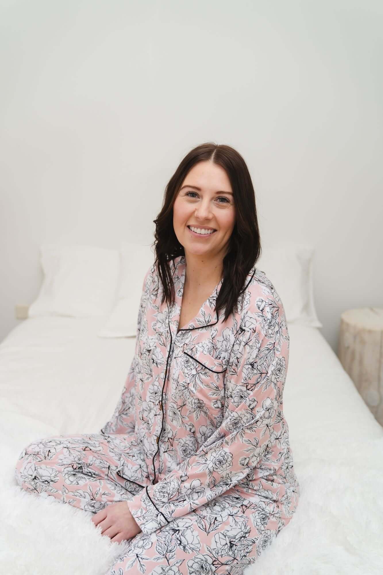Allie Floral Bamboo Women's Luxe Lounge Set | Milk & Baby