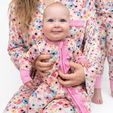 Lillian's Garden Butterflies Bamboo Ruffle Convertible Footie