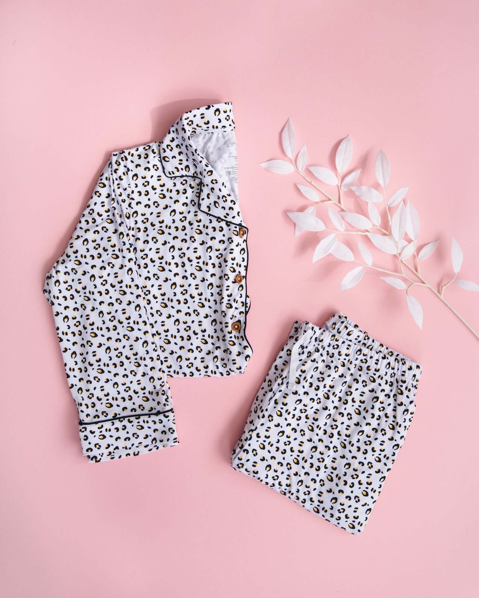 Allie Leopard Bamboo Women's Luxe Lounge Set | Milk & Baby