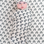 Simple Rainbow Dream Swaddle & Beanie | Milk & Baby