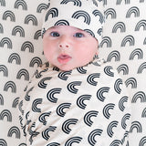 Simple Rainbow Dream Swaddle & Beanie | Milk & Baby