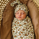 Daffodil | Organic Swaddle Blanket & Hat | Milk & Baby