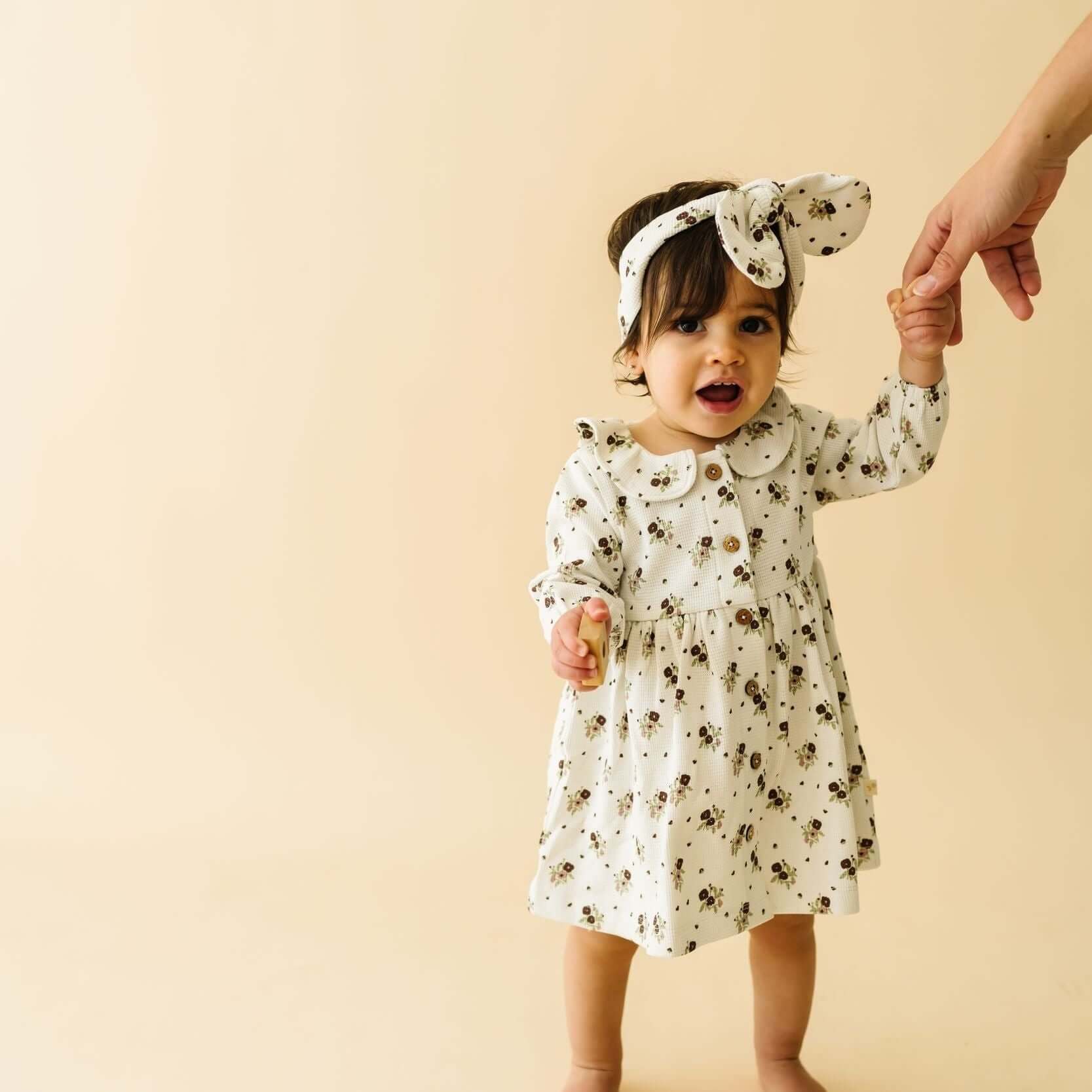 Organic Headwrap - Plum Ditsy | Milk & Baby