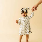Organic Headwrap - Plum Ditsy | Milk & Baby