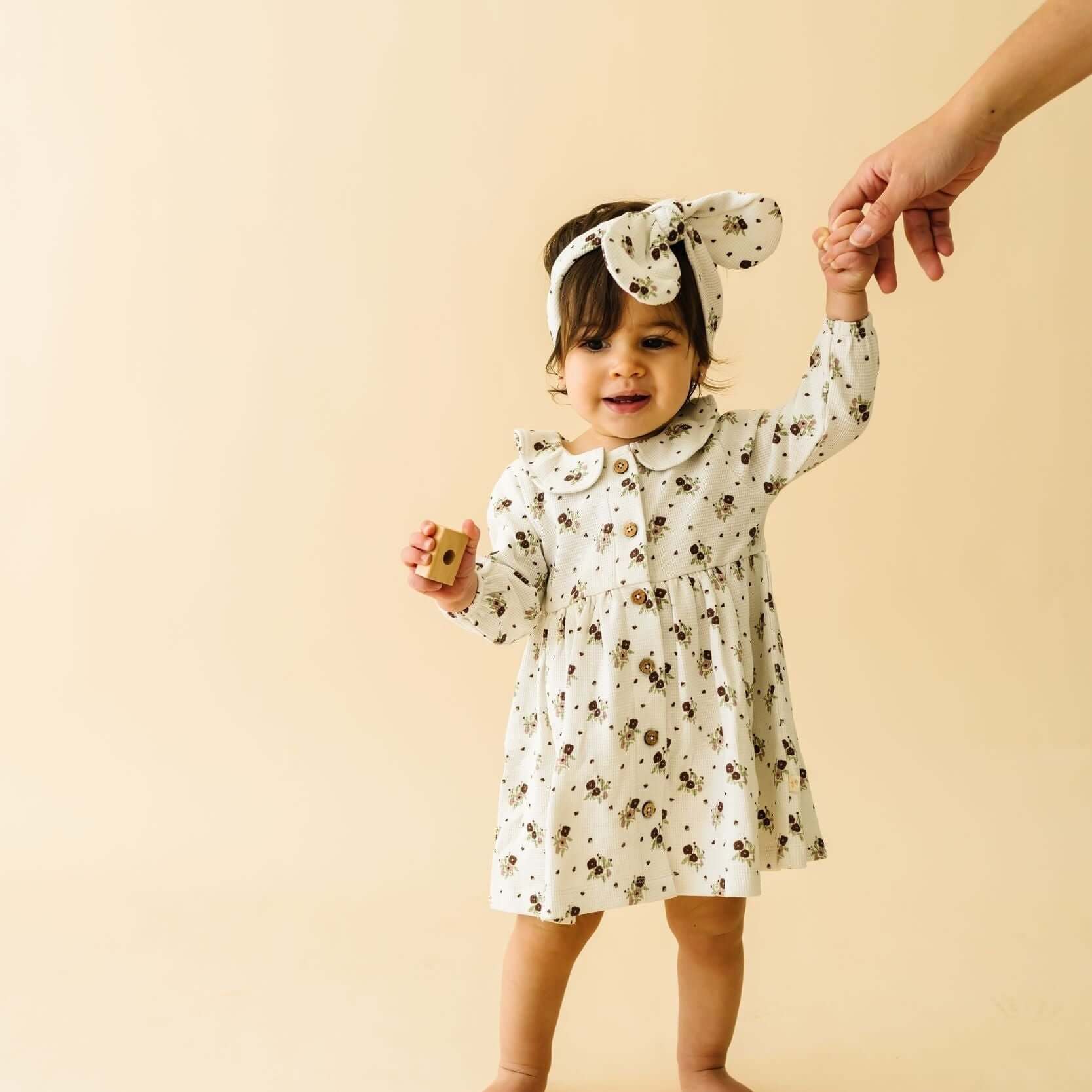 Organic Headwrap - Plum Ditsy | Milk & Baby