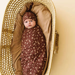 Organic Swaddle Blanket & Hat | Winter Bloom | Milk & Baby