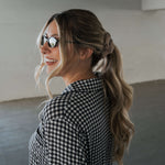 Black Gingham | Women's Bamboo Button Up Lounge Set | Say hello to your NEW favorite set. Our women’s bamboo lounge set just got an upgrade — now featuring a long-sleeve button-up top, designed with an effortless drop hem. Paired with our signature wide l
