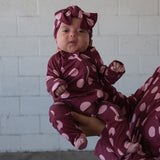 Heather Rose Dot | Bamboo Zip Pajamas