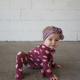 Maroon Stripe | Bamboo Head Wrap