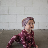 Maroon Stripe | Bamboo Head Wrap