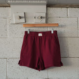 Women's Terry Shorts | Deep Cranberry | Style your days with our Women's Terry Shorts! Perfect for Mommy and Me matching moments, relaxed fit for comfy days and chic outings! | Milk & Baby