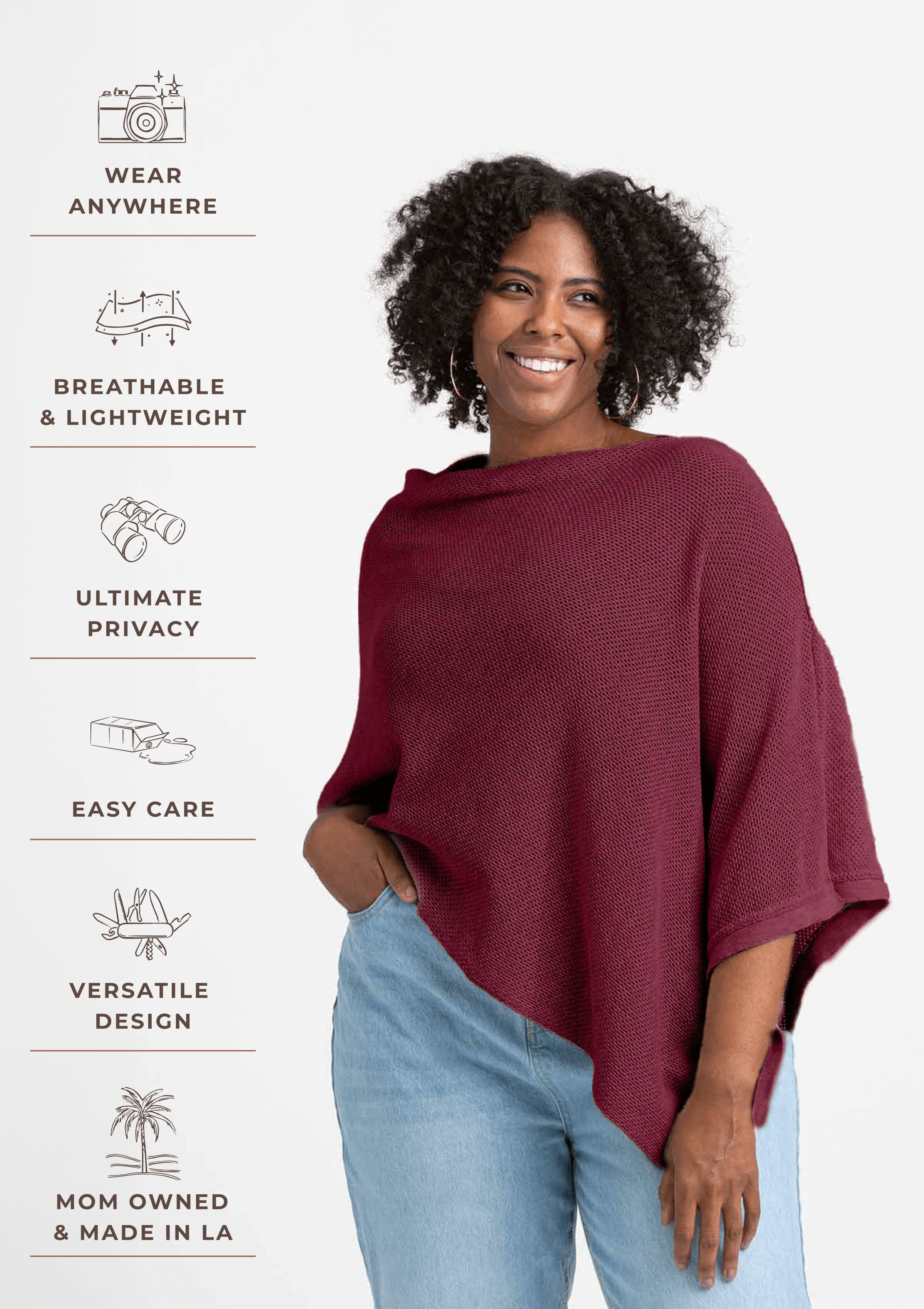 Burgundy Cocoon | Milk & Baby