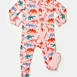 Dinosaur Garden | Soft & Stretchy Zipper Footie