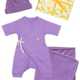 Lilac Pointelle Baby Gift Set