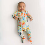 Mindful Doggos | Bamboo Footie Onesie Sleeper | "Mental Health Matters" | Milk & Baby