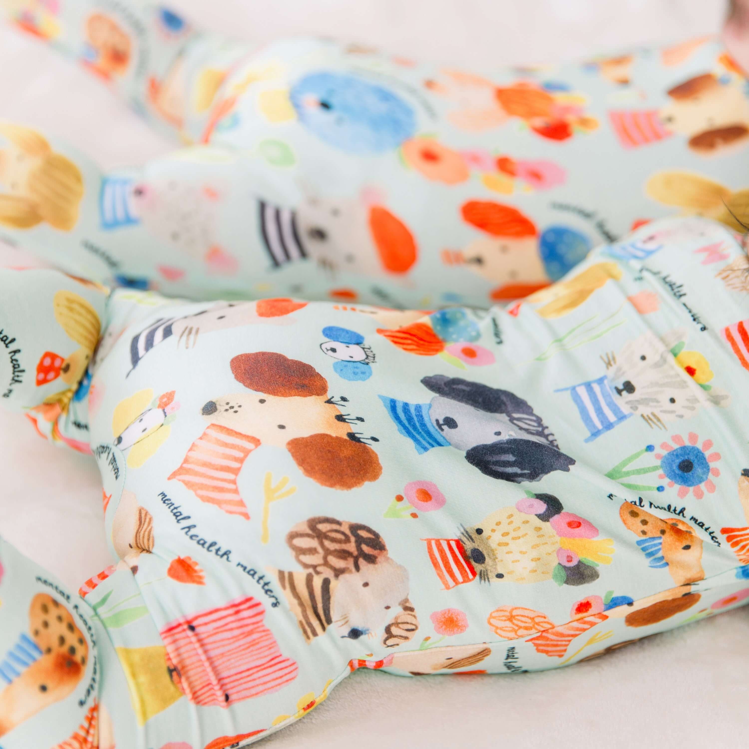 Mindful Doggos | Bamboo Footie Onesie Sleeper | "Mental Health Matters" | Milk & Baby