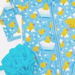 Soft & Stretchy Zipper Footie - Rubber Duckies | Milk & Baby