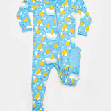 Soft & Stretchy Zipper Footie - Rubber Duckies | Milk & Baby