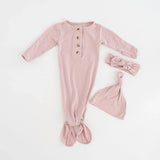 Bloom |Baby Gown and Hat Set with Headband