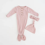 Bloom |Baby Gown and Hat Set with Headband