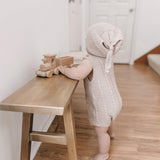 Luna + Luca Cable Knit Summer Romper - Heather Beige | Milk & Baby