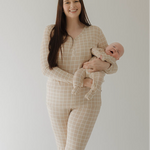 Women's Long Sleeve Bamboo Pajama Grid