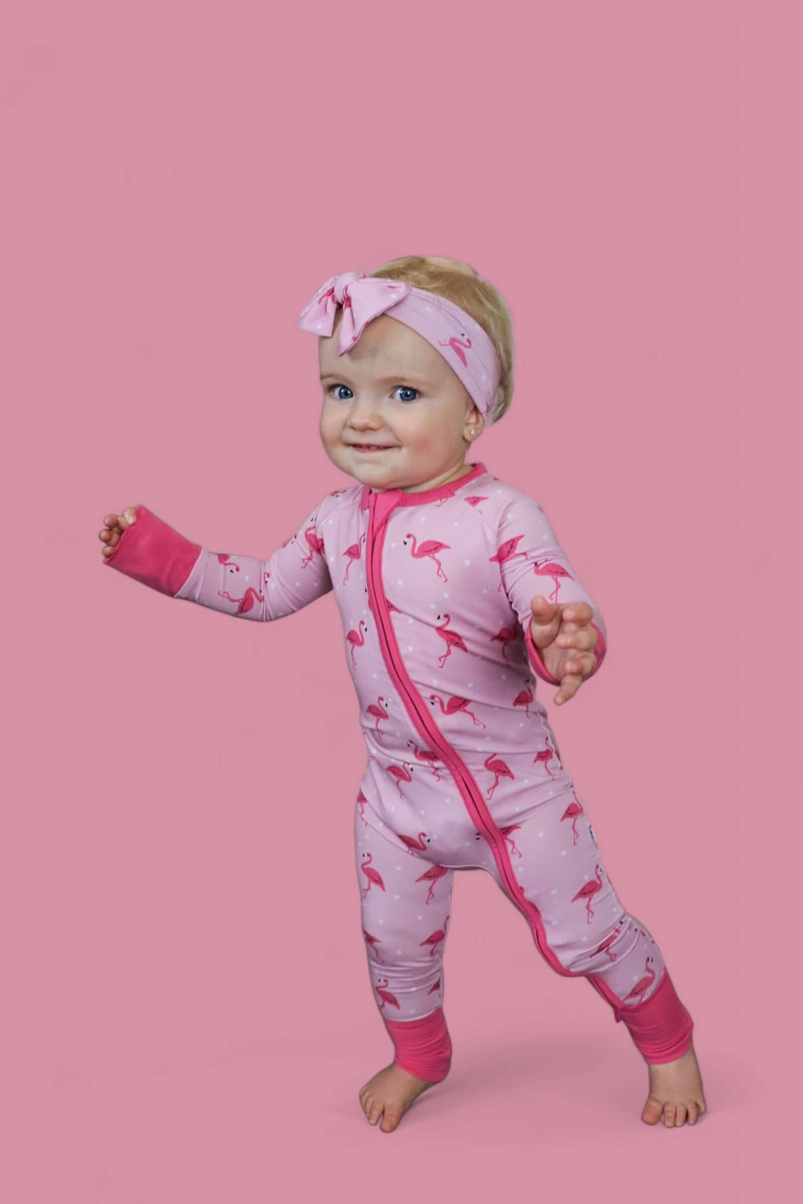 Flocking Flamingo Dream Romper | Milk & Baby